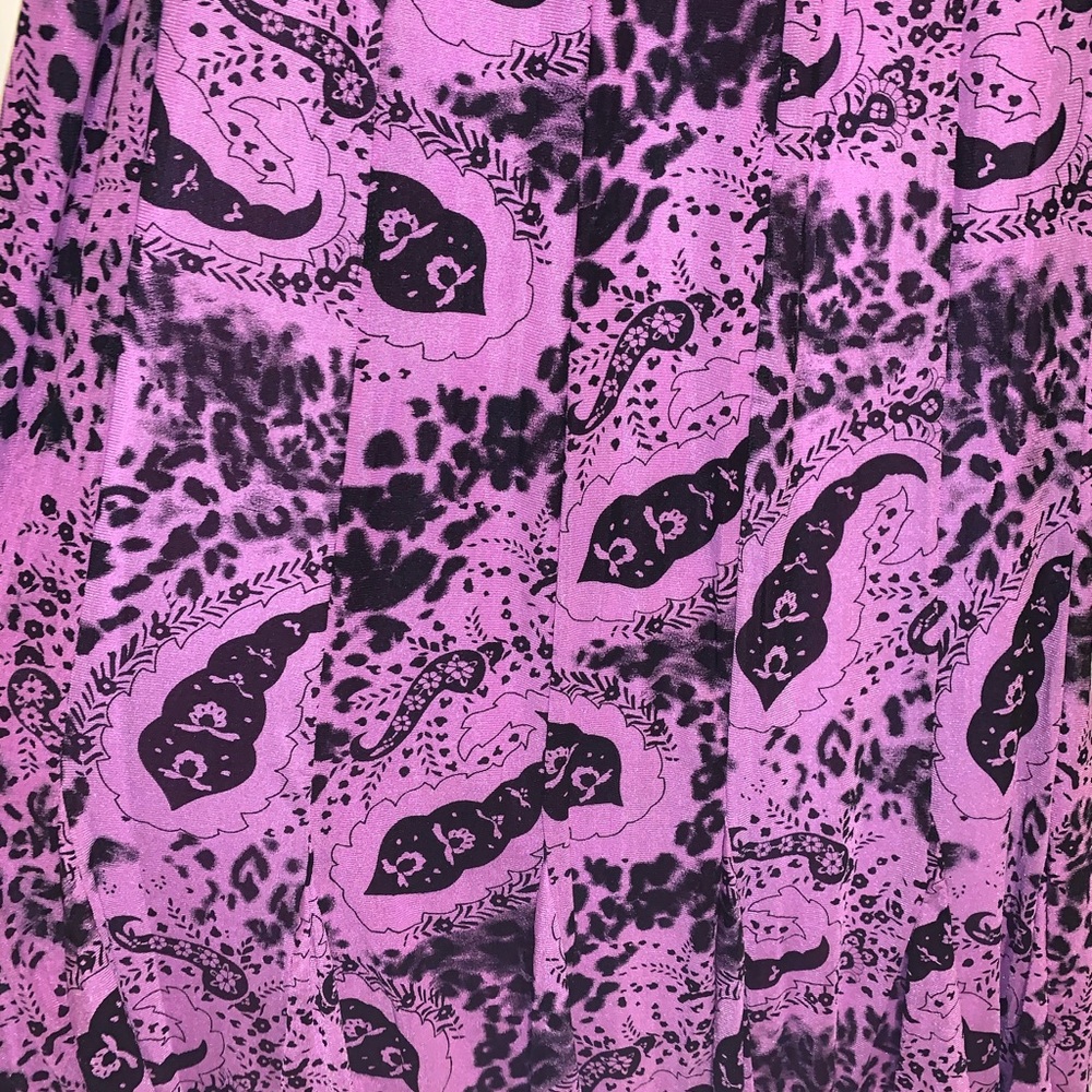 Purple and black maxi skirt